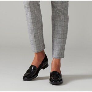 Clarks Womens Unstructured Patent Leather Black Loafers Size UK 4 / US 6.5